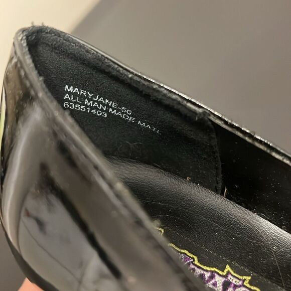 Fantasma Costume Pleaser 4" Chunky Mary Jane Black Patent Heels 8 - Picture 9 of 11